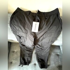 Unisex black Balenciaga Cargo pant.
